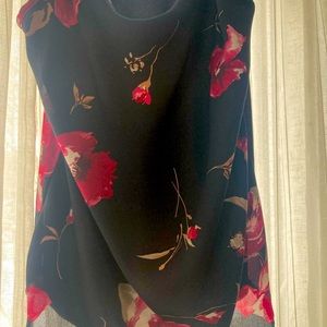 Black Flowered tank/blouse.